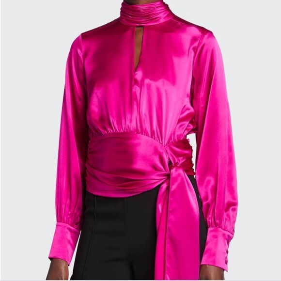 NWT Fuchsia Cinq A Sept Long Sleeve Top Size Medium - Picture 1 of 7